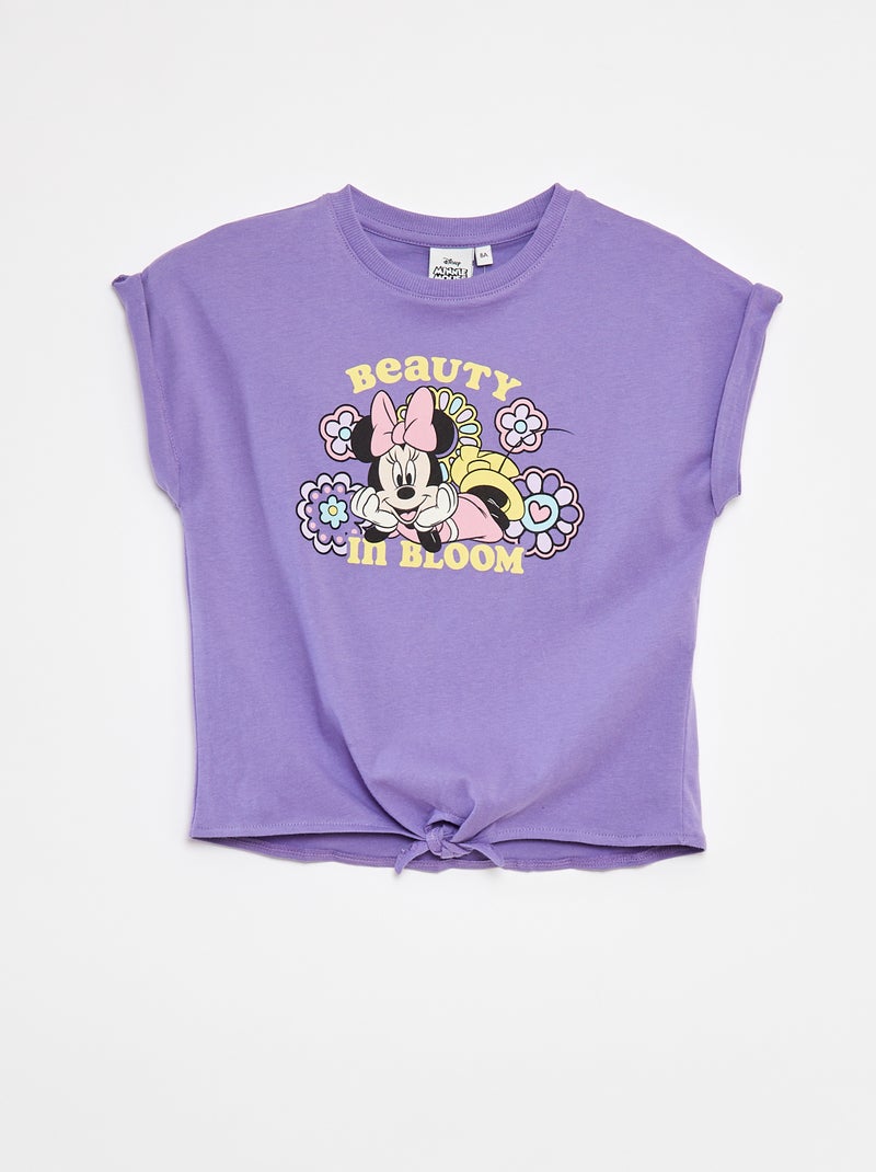 Conjunto de camiseta larga + pantalón corto 'Minnie' PURPURA - Kiabi