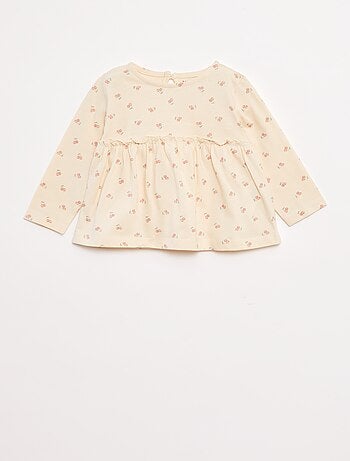 Conjunto de camiseta + legging de canalé - 2 piezas