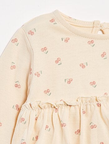 Conjunto de camiseta + legging de canalé - 2 piezas