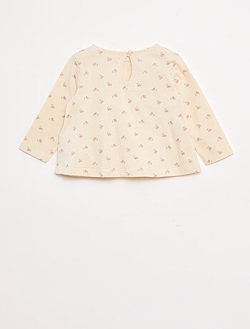 Conjunto de camiseta + legging de canalé - 2 piezas