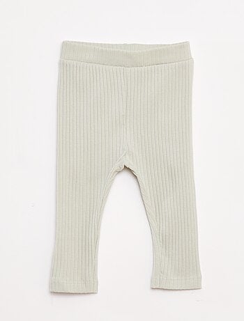 Conjunto de camiseta + legging de canalé - 2 piezas