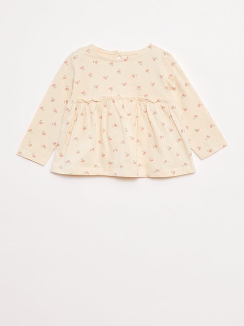 Conjunto de camiseta + legging de canalé - 2 piezas - Kiabi