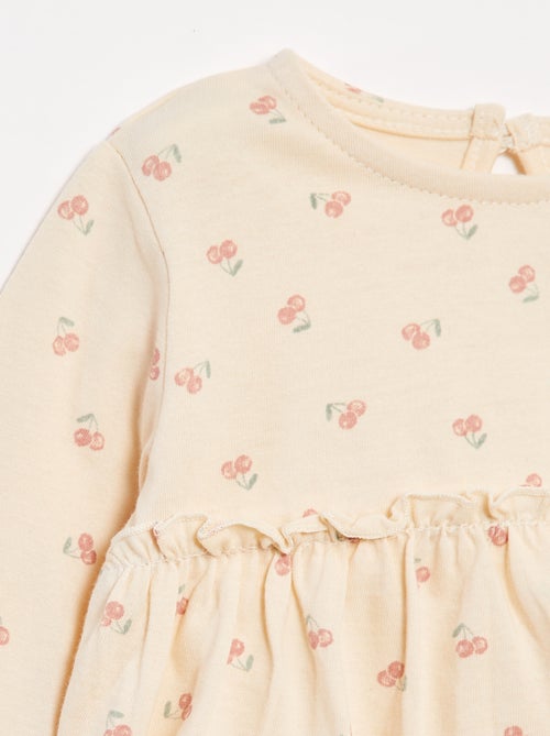 Conjunto de camiseta + legging de canalé - 2 piezas - Kiabi