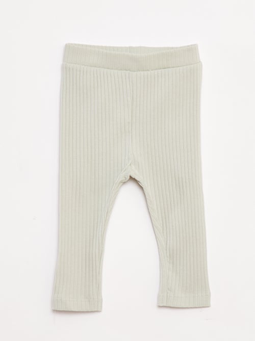 Conjunto de camiseta + legging de canalé - 2 piezas - Kiabi