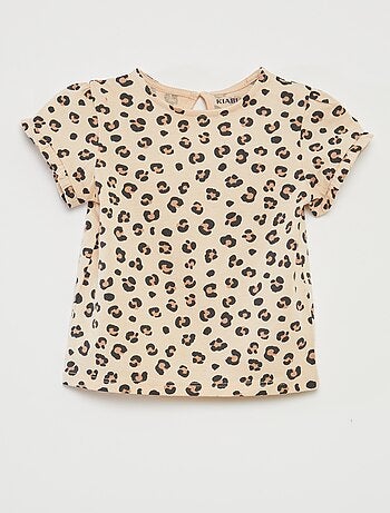 Conjunto de camiseta + legging de canalé - 2 piezas