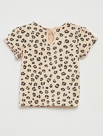 Conjunto de camiseta + legging de canalé - 2 piezas