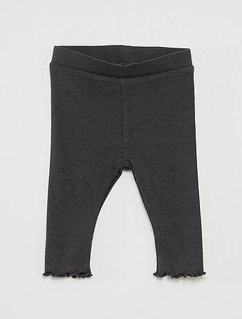 Conjunto de camiseta + legging de canalé - 2 piezas