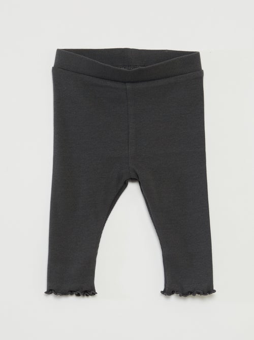 Conjunto de camiseta + legging de canalé - 2 piezas - Kiabi