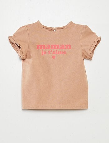 Conjunto de camiseta + legging de canalé - 2 piezas