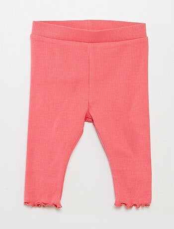 Conjunto de camiseta + legging de canalé - 2 piezas