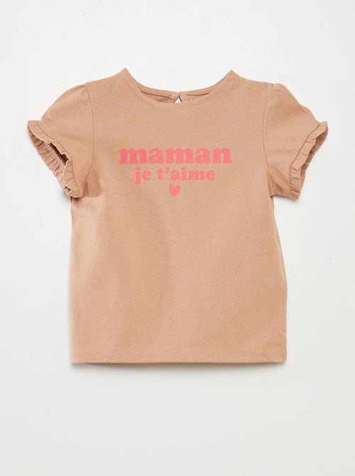 Conjunto de camiseta + legging de canalé - 2 piezas - Kiabi