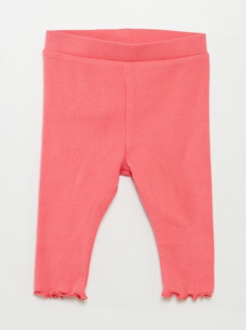 Conjunto de camiseta + legging de canalé - 2 piezas - Kiabi