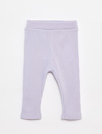 Conjunto de camiseta + legging de canalé - 2 piezas