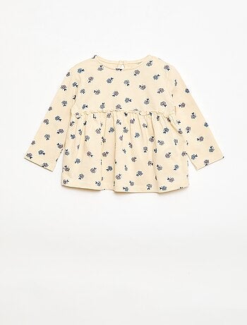 Conjunto de camiseta + legging de canalé - 2 piezas