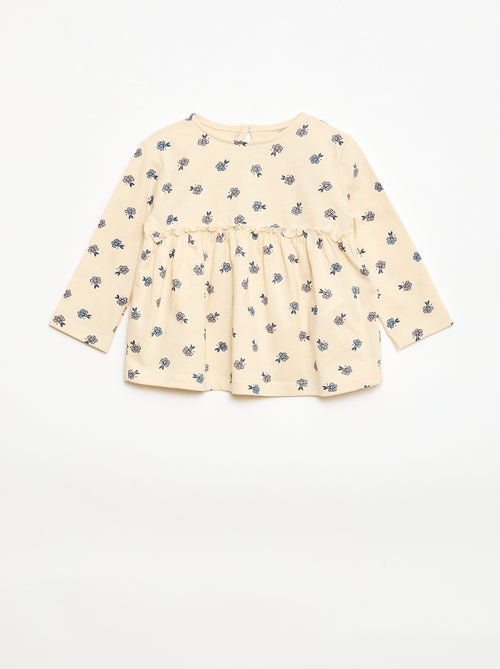 Conjunto de camiseta + legging de canalé - 2 piezas - Kiabi