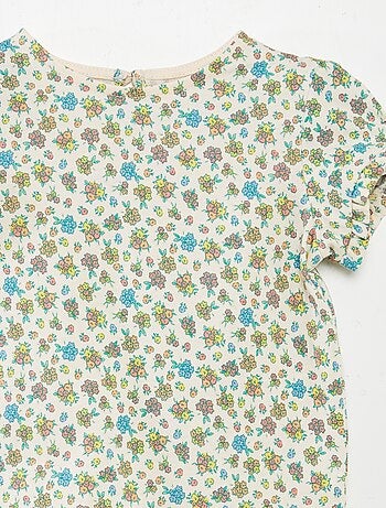 Conjunto de camiseta + legging de canalé - 2 piezas