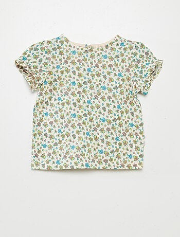 Conjunto de camiseta + legging de canalé - 2 piezas