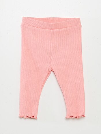 Conjunto de camiseta + legging de canalé - 2 piezas