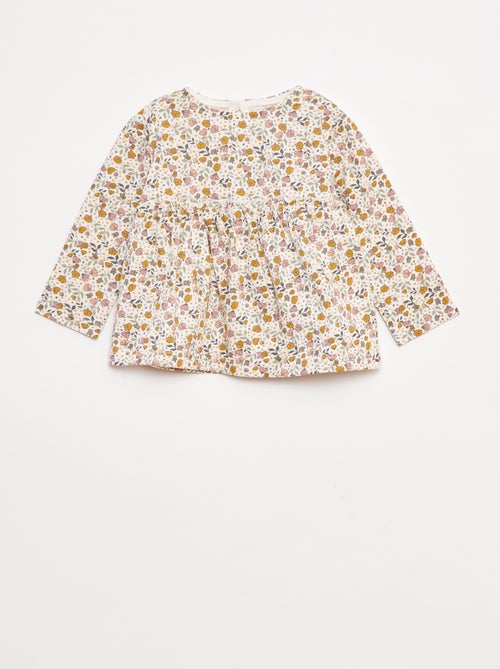 Conjunto de camiseta + legging de canalé - 2 piezas - Kiabi