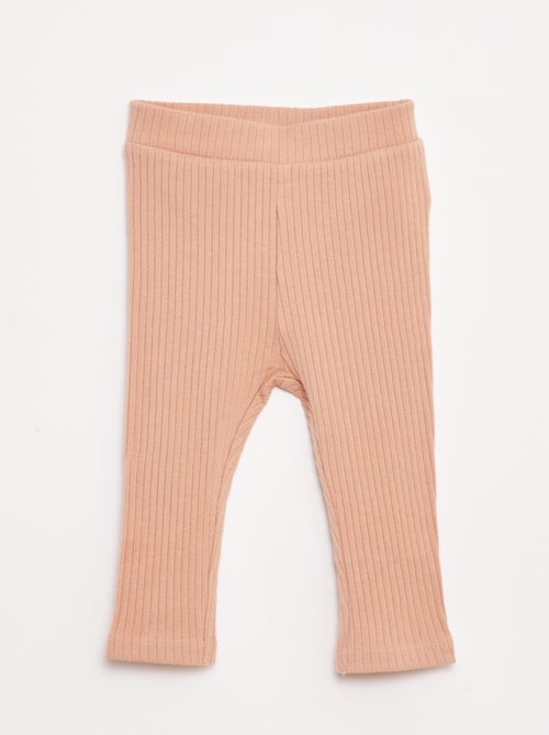 Conjunto de camiseta + legging de canalé - 2 piezas - Kiabi