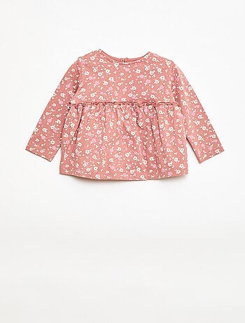 Conjunto de camiseta + legging de canalé - 2 piezas