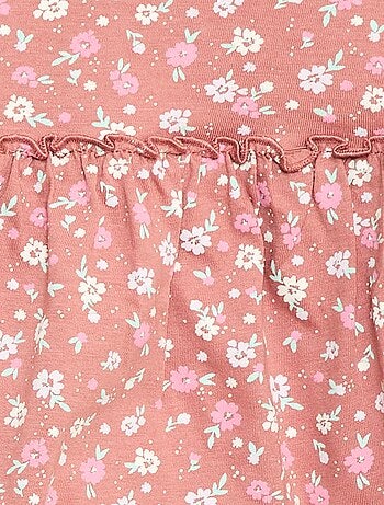 Conjunto de camiseta + legging de canalé - 2 piezas