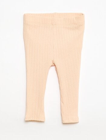 Conjunto de camiseta + legging de canalé - 2 piezas