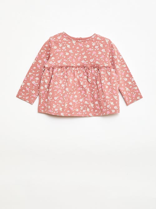 Conjunto de camiseta + legging de canalé - 2 piezas - Kiabi