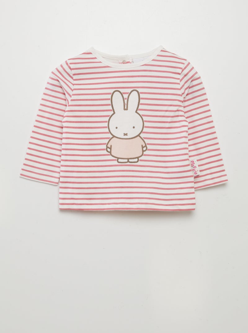 Conjunto de camiseta + legging de canalé + diadema 'Miffy' - 3 piezas BLANCO - Kiabi