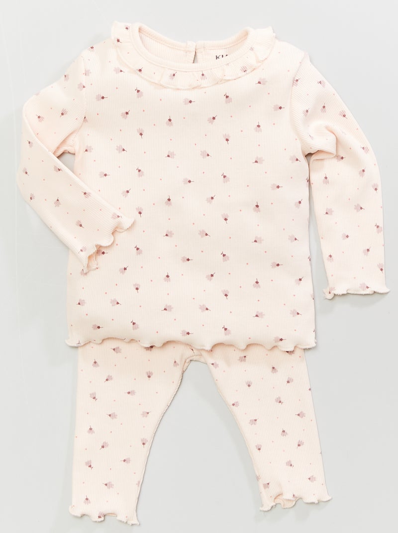 Conjunto de camiseta + legging ROSA - Kiabi