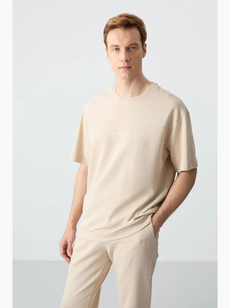 Conjunto de camiseta oversize y pantalón para hombre tommy Beige arcilla - Kiabi