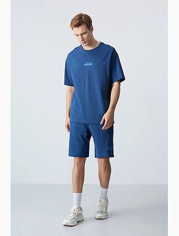 Conjunto de camiseta oversize y shorts para hombre tommy