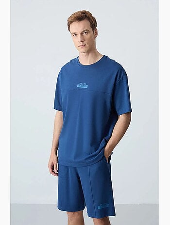 Conjunto de camiseta oversize y shorts para hombre tommy