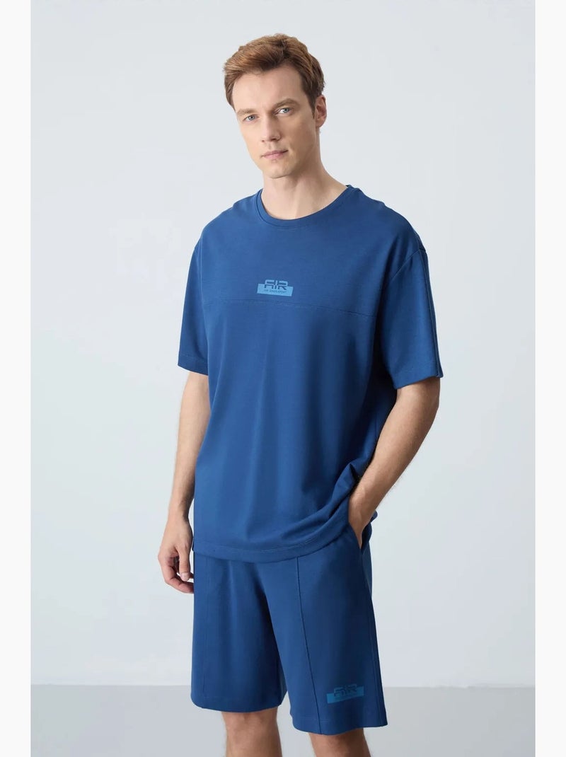 Conjunto de camiseta oversize y shorts para hombre tommy Azul real - Kiabi