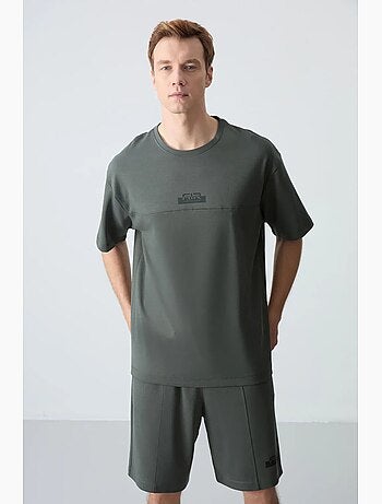Conjunto de camiseta oversize y shorts para hombre tommy