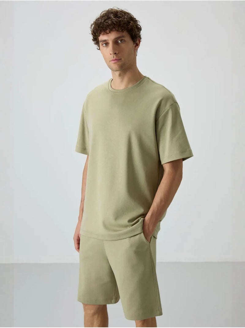 Conjunto de camiseta oversize y shorts tommy Caqui - Kiabi