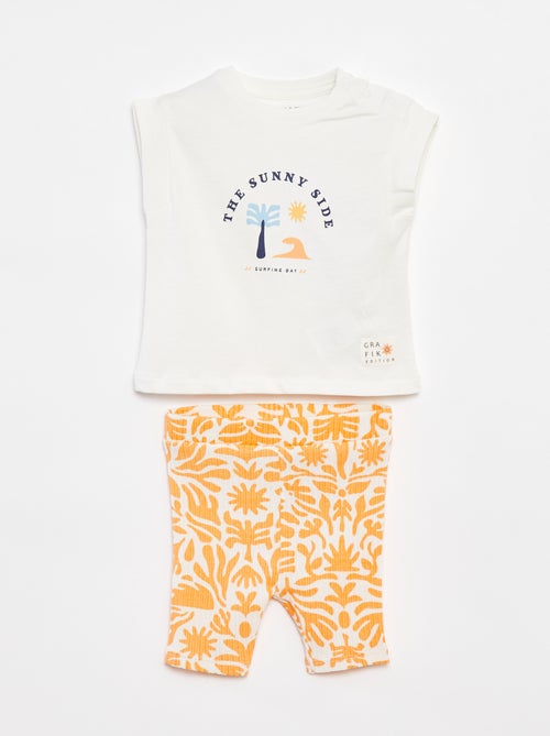 Conjunto de camiseta + pantalón ciclista estampado  - Grafik Edition - Kiabi
