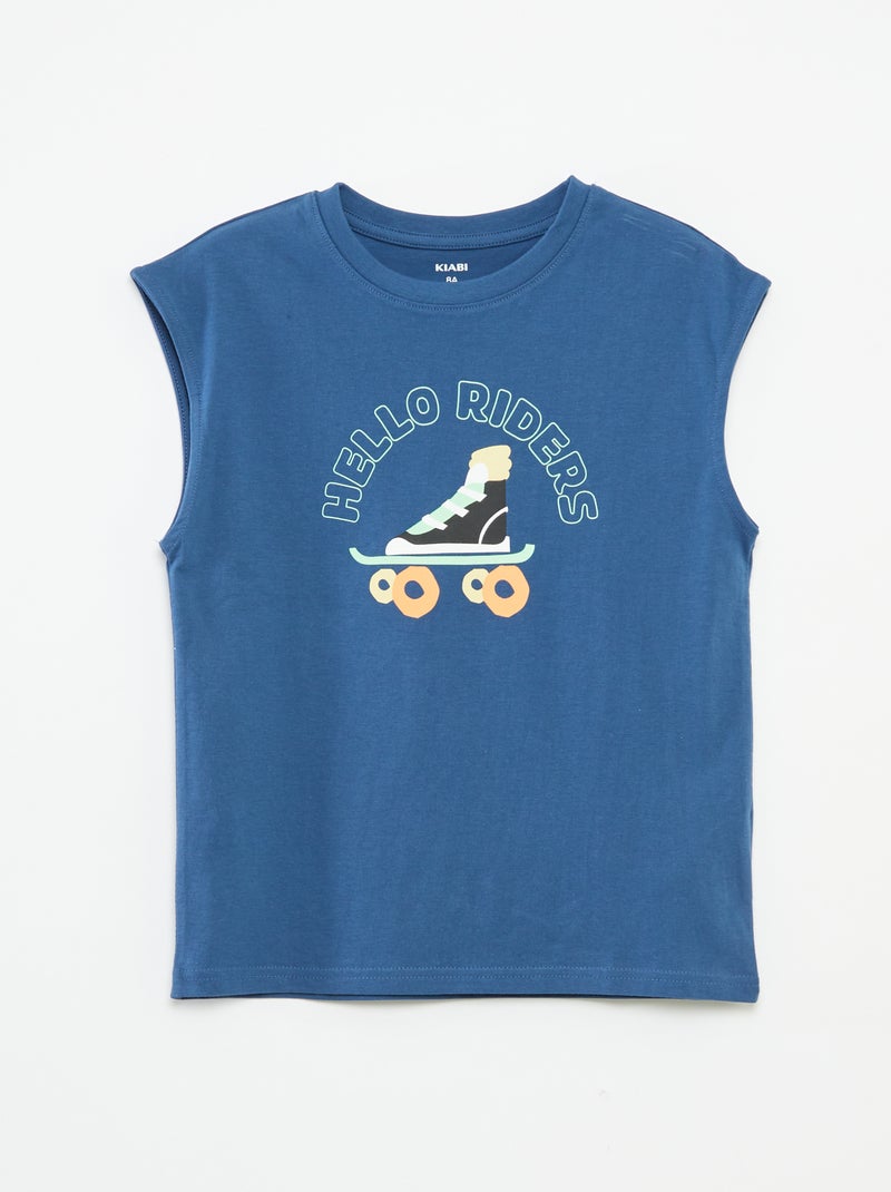 Conjunto de camiseta + pantalón corto  - 2 piezas AZUL - Kiabi