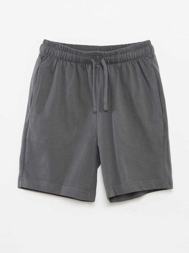 Conjunto de camiseta + pantalón corto  - 2 piezas GRIS - Kiabi