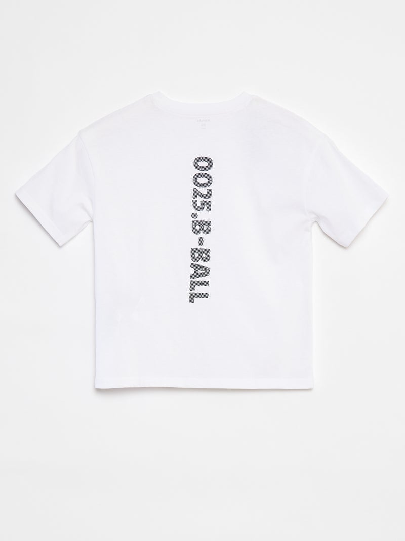 Conjunto de camiseta + pantalón corto bicolor  - 2 piezas BLANCO - Kiabi