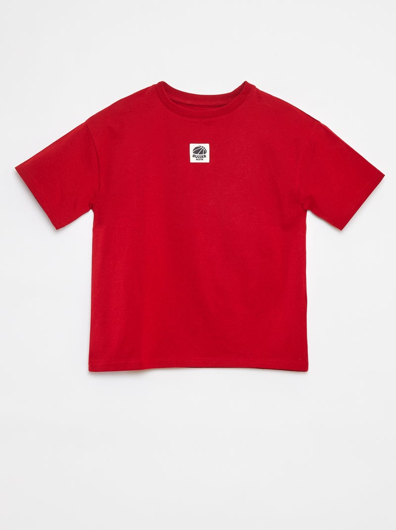 Conjunto de camiseta + pantalón corto bicolor  - 2 piezas ROJO - Kiabi