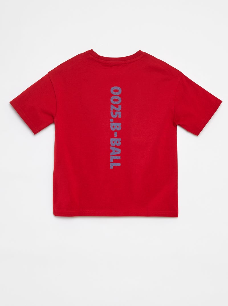 Conjunto de camiseta + pantalón corto bicolor  - 2 piezas ROJO - Kiabi