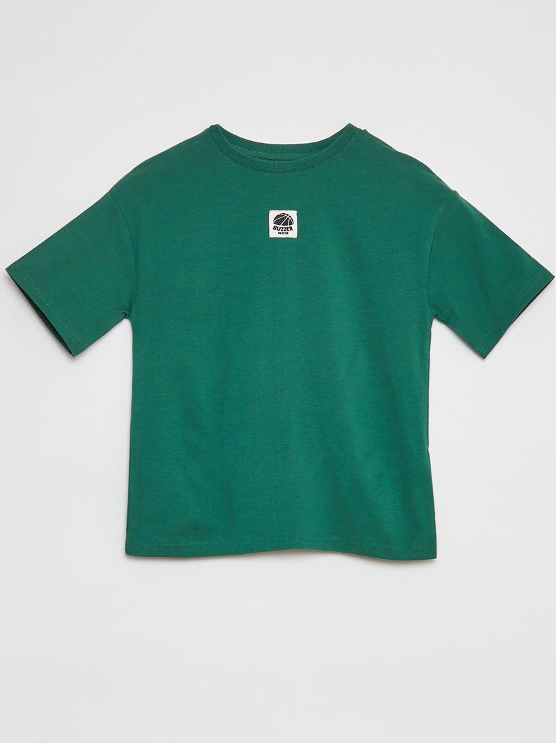 Conjunto de camiseta + pantalón corto bicolor  - 2 piezas VERDE - Kiabi