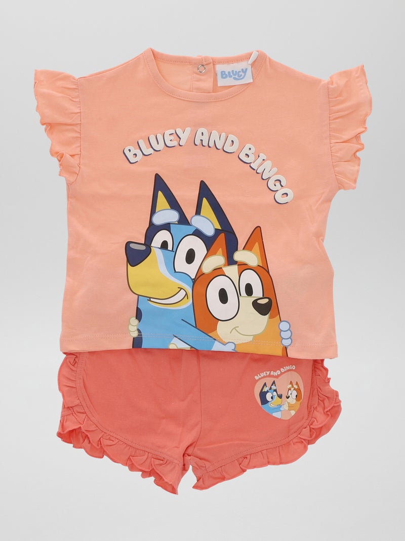 Conjunto de camiseta + pantalón corto 'Bluey' - 2 piezas NARANJA - Kiabi