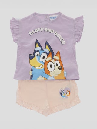 Conjunto de camiseta + pantalón corto 'Bluey' - 2 piezas
