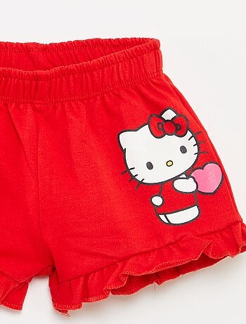 Conjunto de camiseta + Pantalón corto con volantes 'Hello Kitty' - 2 piezas
