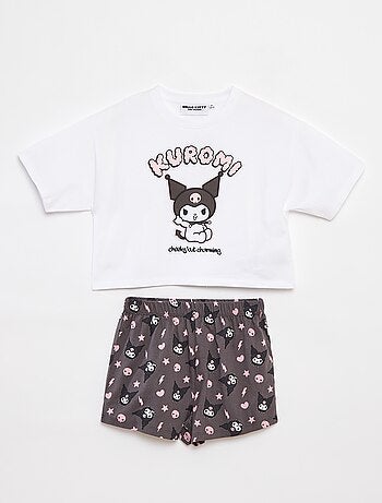 Conjunto de camiseta + Pantalón corto de pijama 'Hello Kitty' - 2 piezas