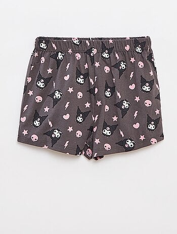 Conjunto de camiseta + Pantalón corto de pijama 'Hello Kitty' - 2 piezas