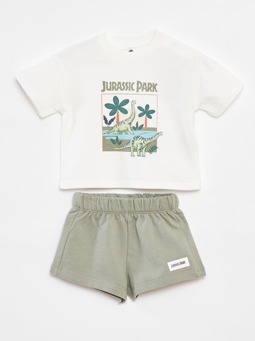 Conjunto de camiseta + pantalón corto 'Jurassic Park' - 2 piezas - Kiabi