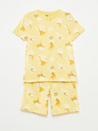 Conjunto de camiseta + pantalón corto 'Jurassic World' - 2 piezas